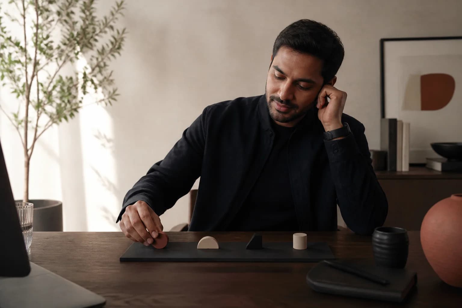 Nikhil, a fictional AI teammate persona, turning a conversation into several coordinated next actions.